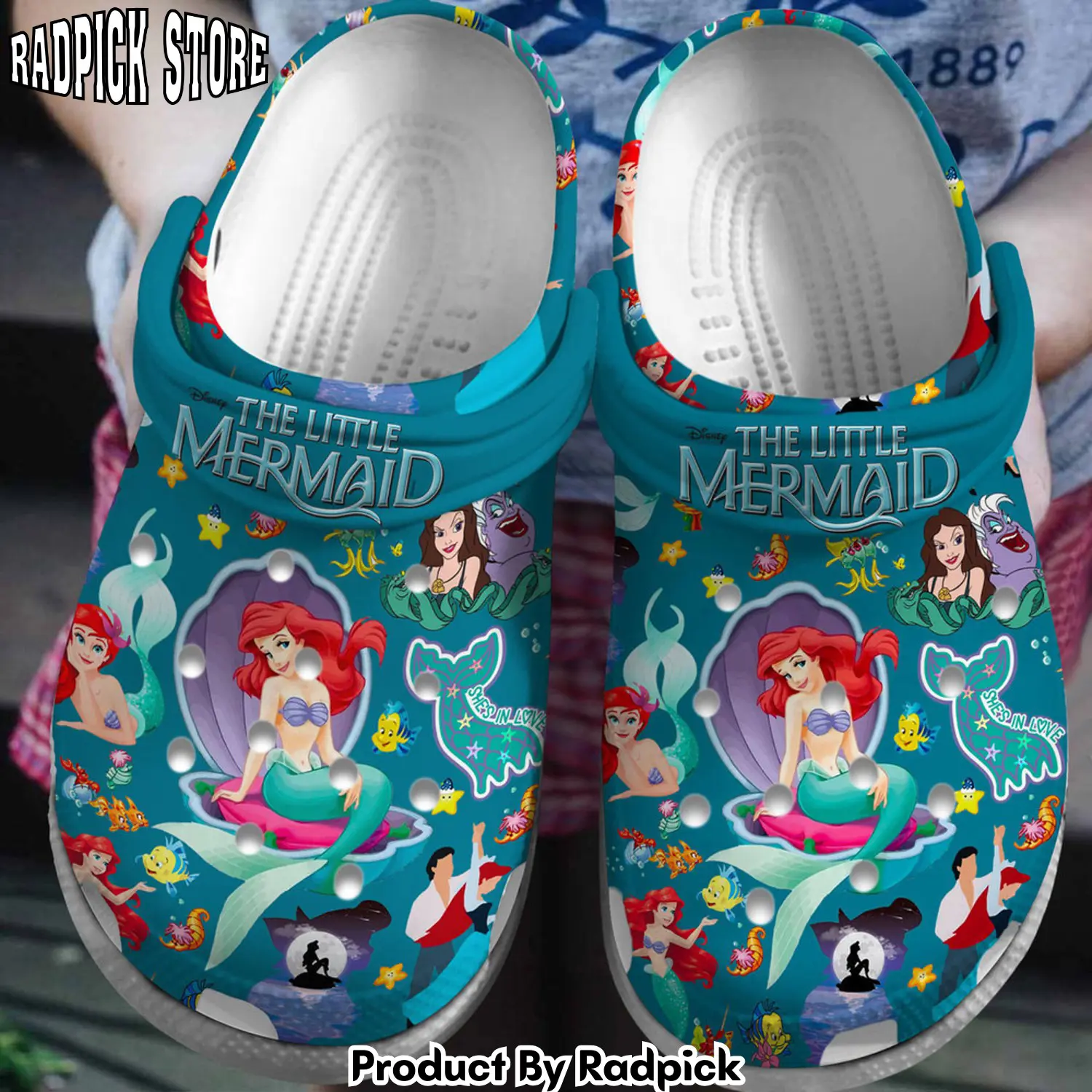 Radpick premium the little mermaid cartoon clogs shoes comfortable for men women cjw rp6522061